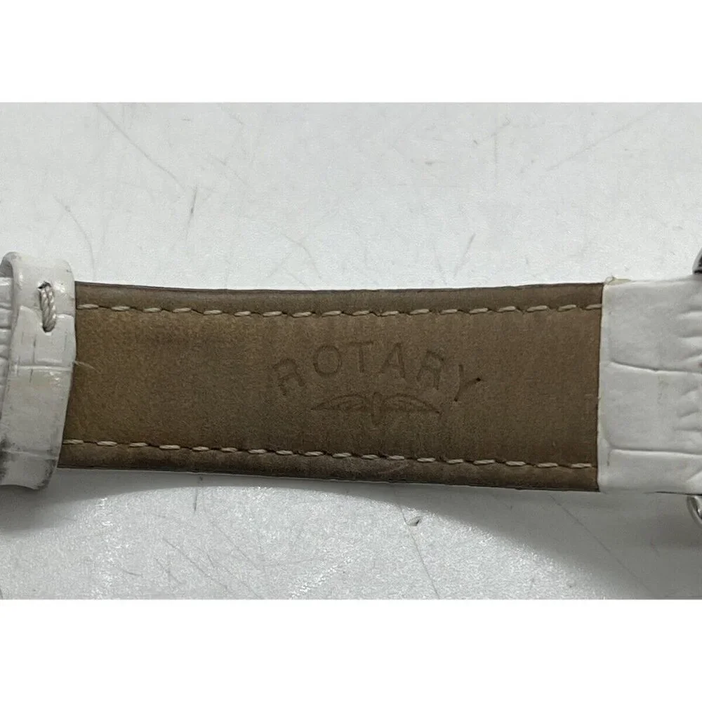 Rotary Women's Classic Quartz MOP Dial Watch White Leather Strap LS00109/061
